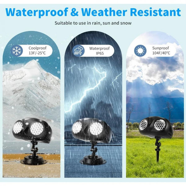 Karácsonyi Dupla Csöves Hóesés Projektor Távirányítóval