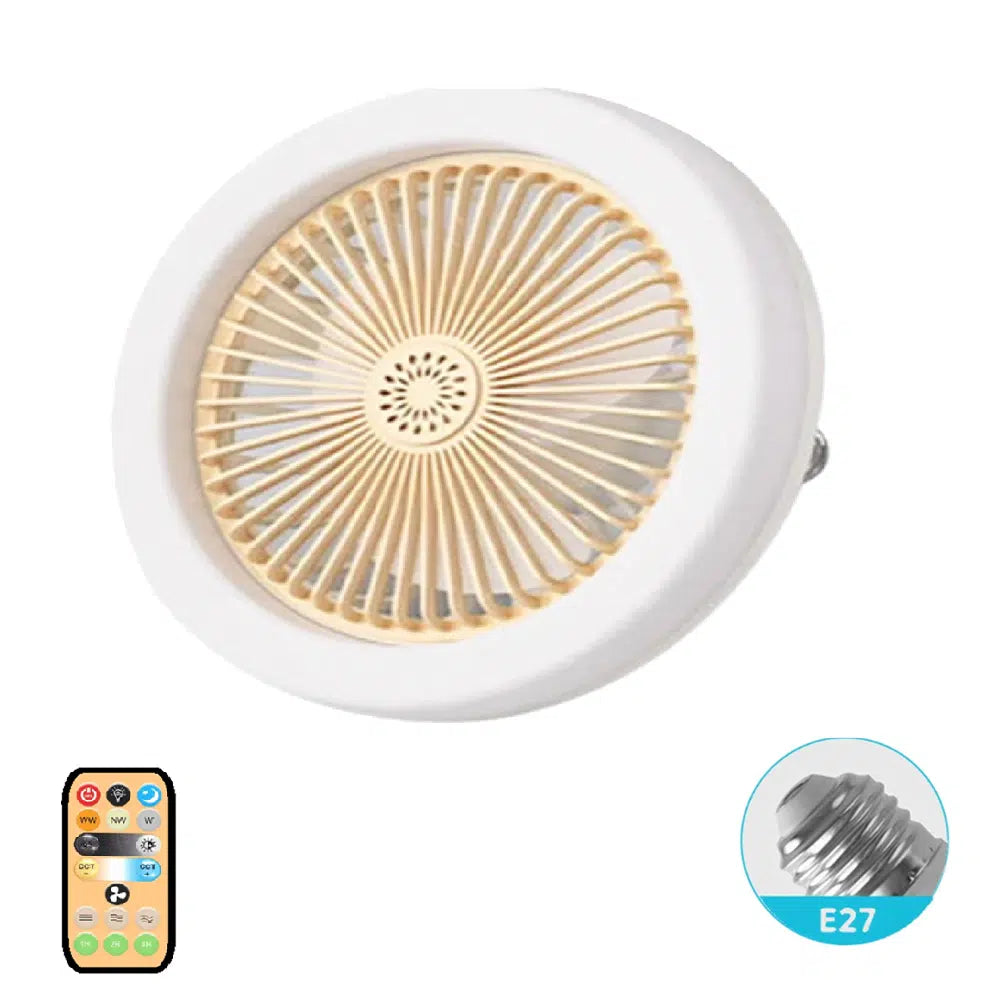 E27 LED mennyezeti hűtőventilátor lámpa – 3 sebességes, távirányítóval szabályozható