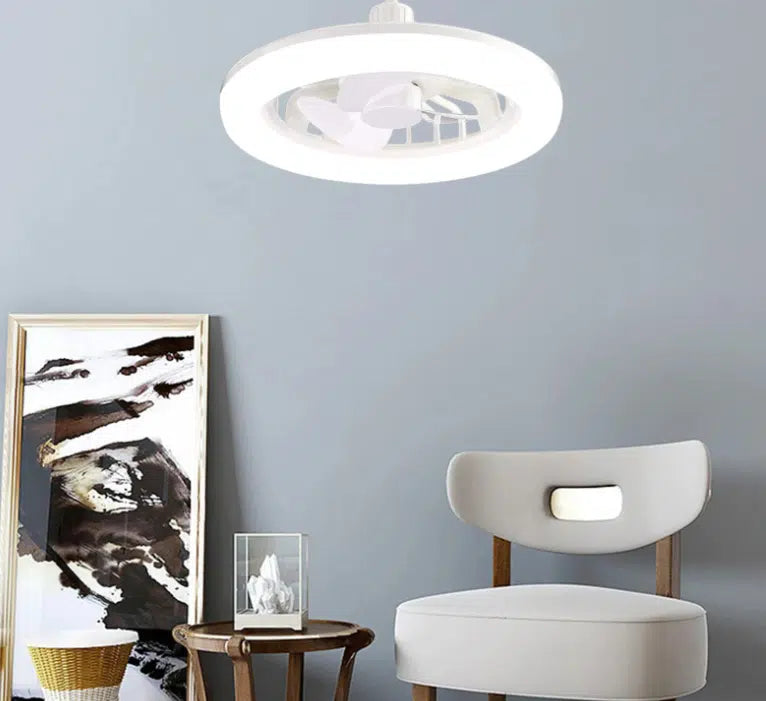 E27 LED mennyezeti hűtőventilátor lámpa – 3 sebességes, távirányítóval szabályozható