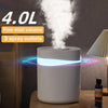 4 L-es nagy kapacitású párásító/diffúzor illóolajokhoz LED világítással