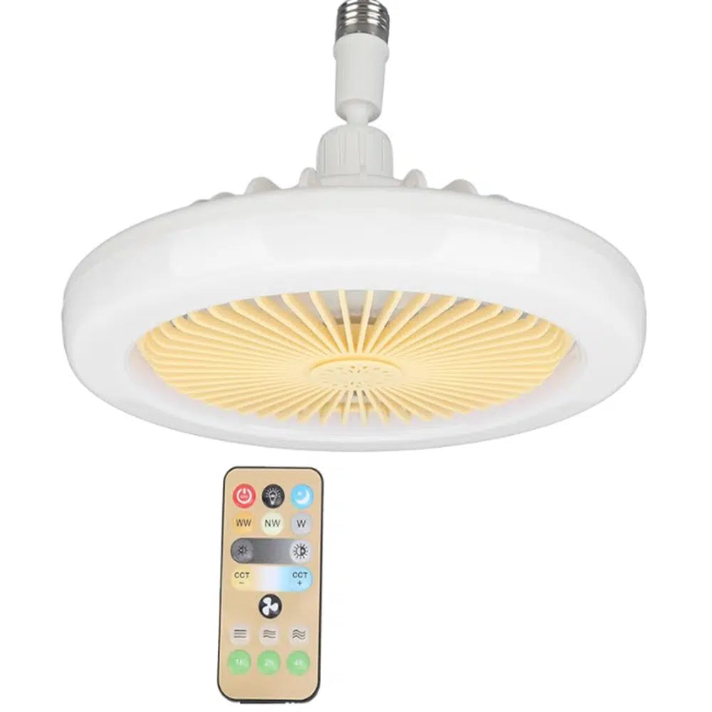 E27 LED mennyezeti hűtőventilátor lámpa – 3 sebességes, távirányítóval szabályozható