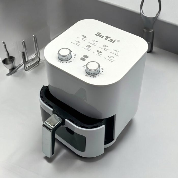 10 Literes Forrólevegős Sütő Airfryer Betekintő Ablakkos Fehér