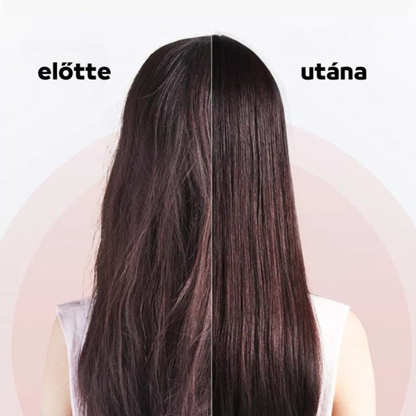 3 az 1-ben Hajvasaló, Hajformázó és Egyenesítő Fésű Állítható Hőmérséklettel, Száraz és Nedves Hajra - Szürke-Lila