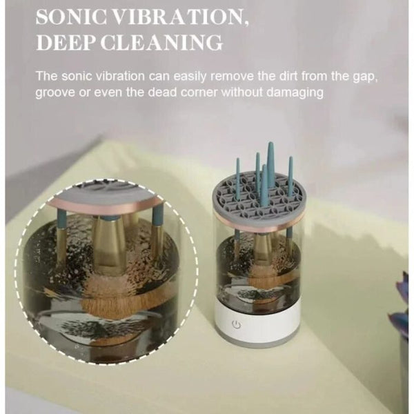 Elektromos smink ecset tisztító és szárító - Automatikus forgású kialakítás funkcióval