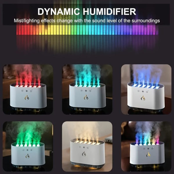 Multifunkciós ultrahangos párásító/diffúzor hangulatos RGB világítással 900ML víztartállyal