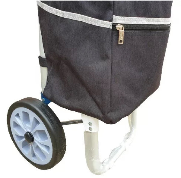 Brandis aluvázas gurulós bevásárlótáska fekete