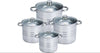 4 rozsdamentes acél edényből álló készlet fedéllel Royalty Line RL-SP8