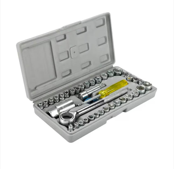 Csőkulcs készlet 1/4'', 3/8'' 40 db