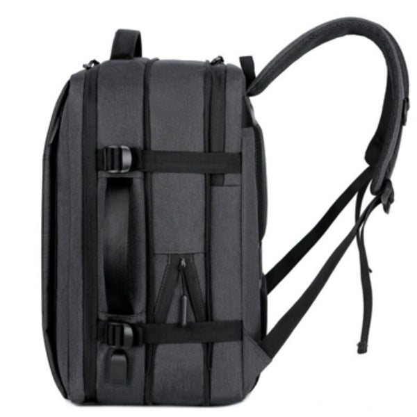 Nagy kapacitású, bövíthetö férfi hátizsák USB tölt férfilaptop táska vízálló üzleti utazás háti csomagcsomagtartó táskák