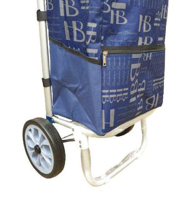 Flóra gurulós bevásárló táska aluvázas kék