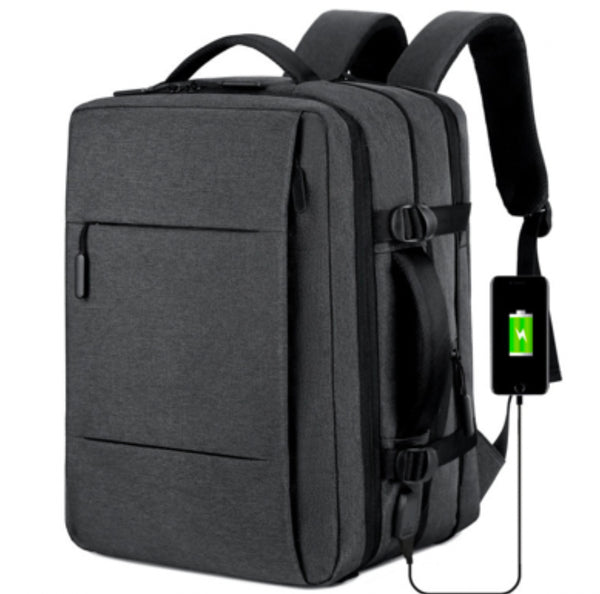 Nagy kapacitású, bövíthetö férfi hátizsák USB tölt férfilaptop táska vízálló üzleti utazás háti csomagcsomagtartó táskák