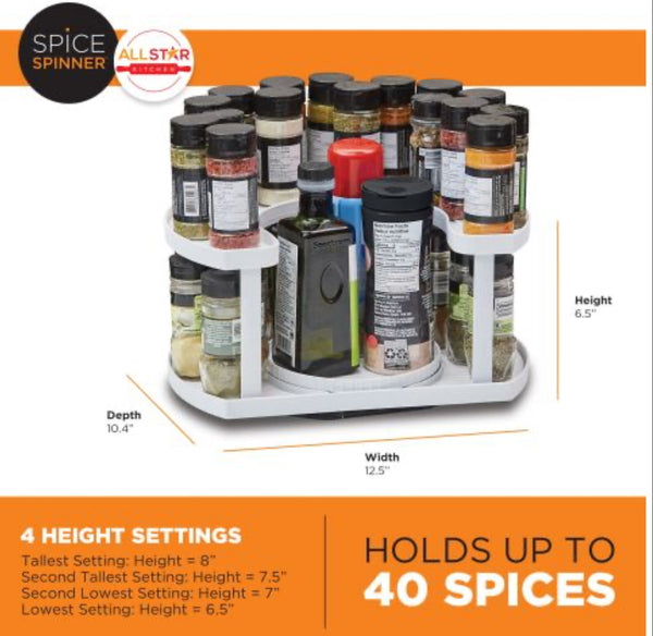 SPICE SPINNER - FORGATHATÓ FŰSZERTARTÓ ÁLLVÁNY, 40 DB FŰSZERNEK