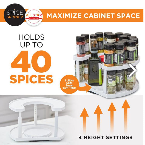 SPICE SPINNER - FORGATHATÓ FŰSZERTARTÓ ÁLLVÁNY, 40 DB FŰSZERNEK