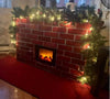 Mini látványkandalló LED lámpával, elemes vagy USB-vel tölthető, tüzet utánzó fényekkel, 25 x 17 cm