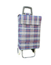 Moment gurulós bevásárló táska kockás kék