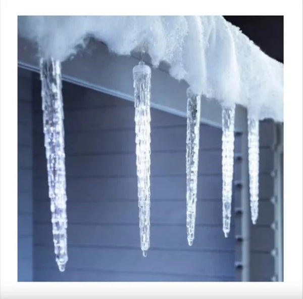 Karácsonyi jégcsap világítás, 8db 30 cm-es LED jégcsappal, kék