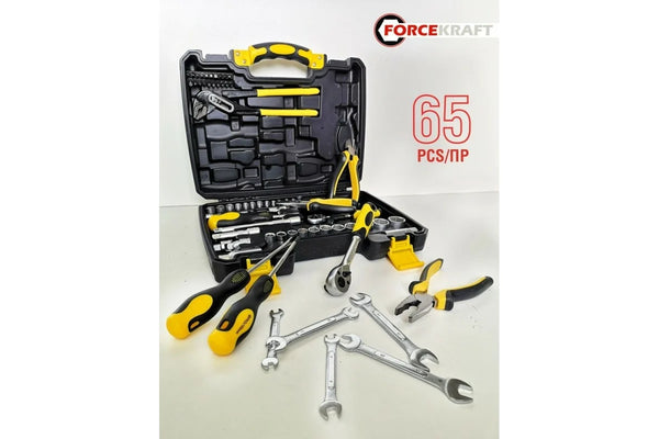 Forcekraft 65 darabos szerszámkészlet
