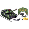 TávirányÍtós War Tank 2.4GHz. 1:18 méretarány erdei álca