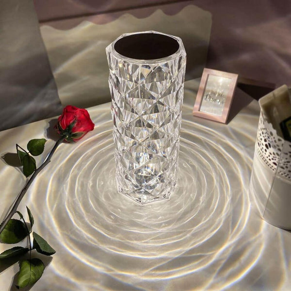 LED asztali lámpa - kristály érintő lámpa csésze (váza) + távirányító - 16 szín (21 cm magasság)