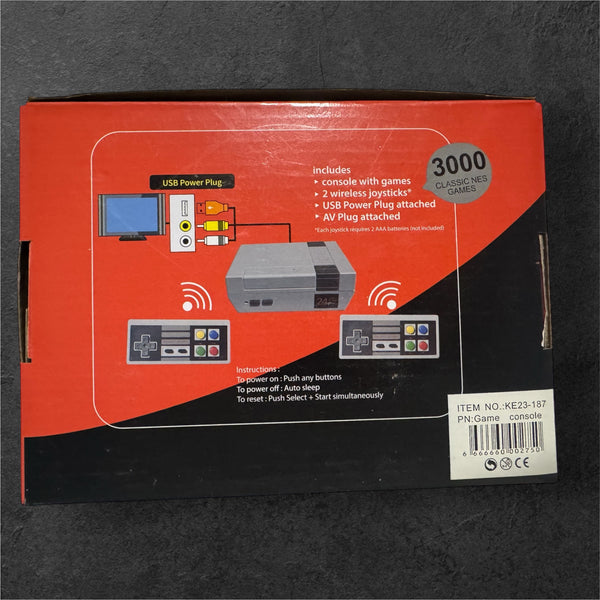 Retro vezeték nélküli játékkonzol Eony Classic FC 3000 játékok felnőtteknek és gyerekeknek