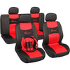 11 részes üléshuzat szett - Univerzális - piros-fekete UL-AG28505BR