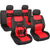 11 részes üléshuzat szett - Univerzális - piros-fekete UL-AG28505BR