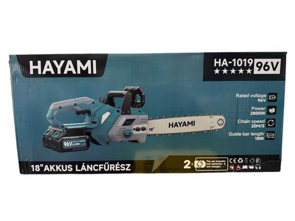 Hayami 18'' Akkus Láncfűrész 96V HA-1019