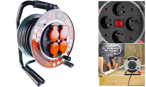 FORCETOOLS FÉM KÁBELDOB 25M