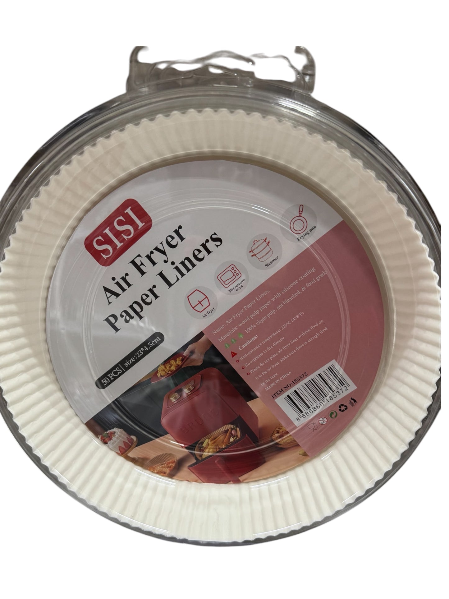 Sütőpapír forma Air fryerekhez 50db 23*4.5cm