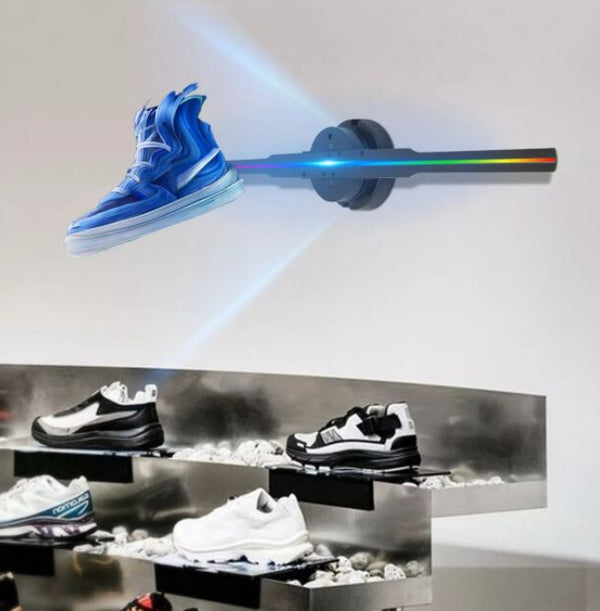 Holografikus HD ledes ventilátor 3D hologramm kivetítő telefonos applikációval és távirányítóval