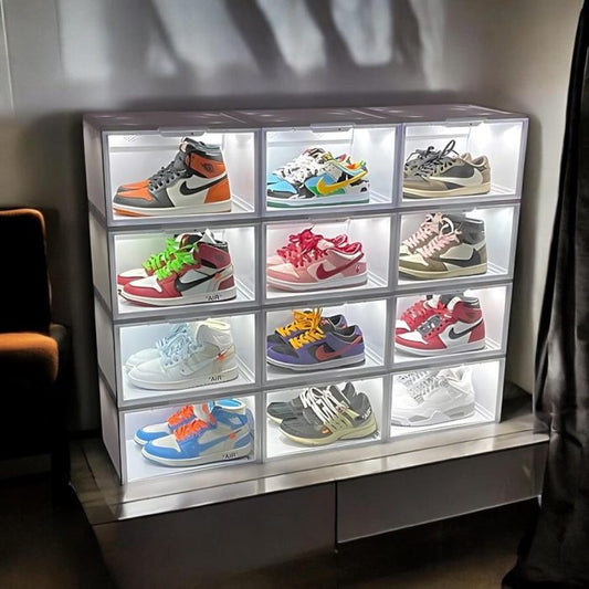 LED Átlátszó Sneakers Hangvezérelt Display Box