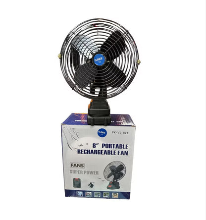 Flinke FK-VL-801 8" hordozható, újratölthető ventilátor akkumulátorral