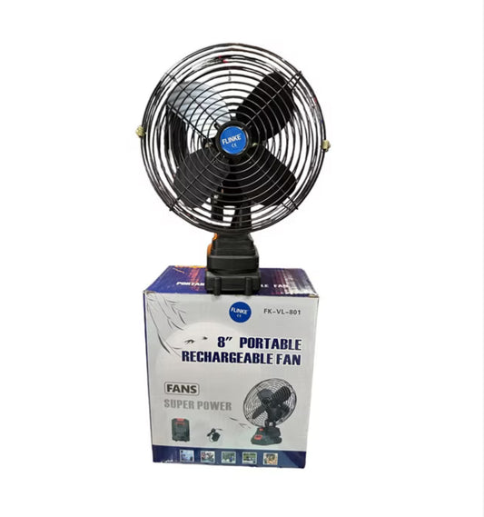 Flinke FK-VL-801 8" hordozható, újratölthető ventilátor akkumulátorral