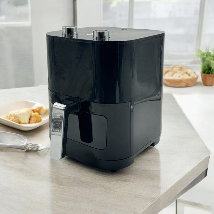 10 Literes Forrólevegős Sütő Airfryer Betekintő Ablakkos Fekete
