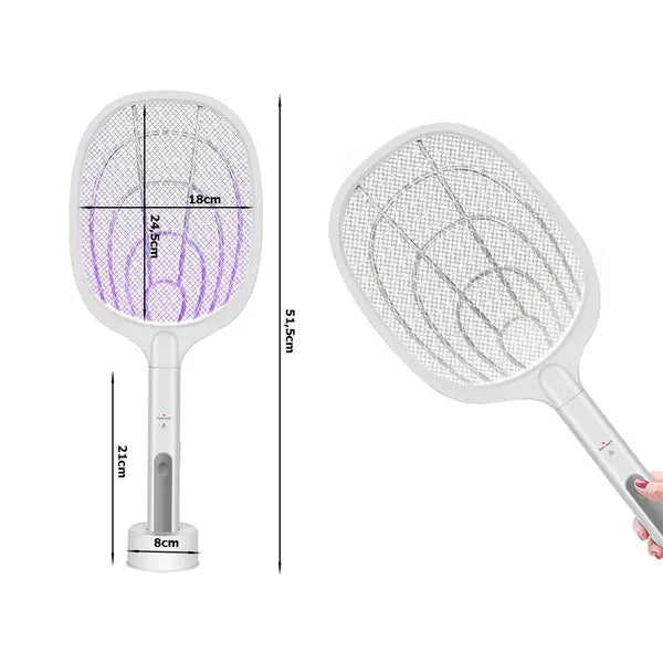 Elektromos szúnyog- és légyirtó ütő UV lámpával, USB-s akkumulátoros