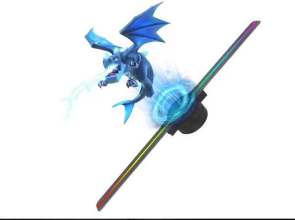 Holografikus HD ledes ventilátor 3D hologramm kivetítő telefonos applikációval és távirányítóval