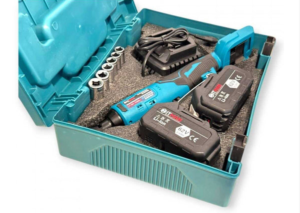 Nagy teljesítményü Hitman HT-Erk-3325Max Akkumulátoros Racsnis Kulcs, 97,5 Nm