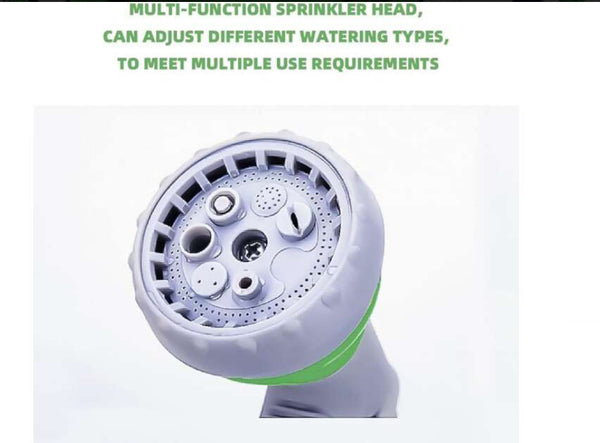 Universális Hordozható kerti tömlő és tömlőtartó 15 Méter 6 funkciós locsolófejjel