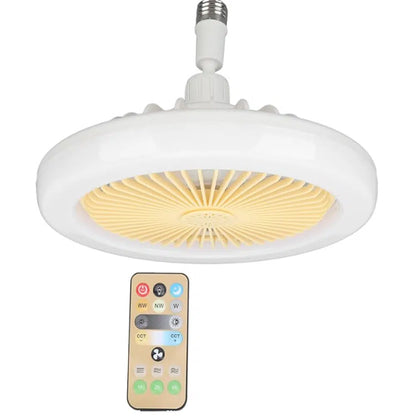 E27 LED mennyezeti hűtőventilátor lámpa – 3 sebességes, távirányítóval szabályozható