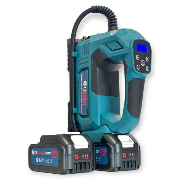 Hitman HT-ACP-6831 Akkumulátoros Kompresszor 62V, Autó- És Kerékpárgumihoz