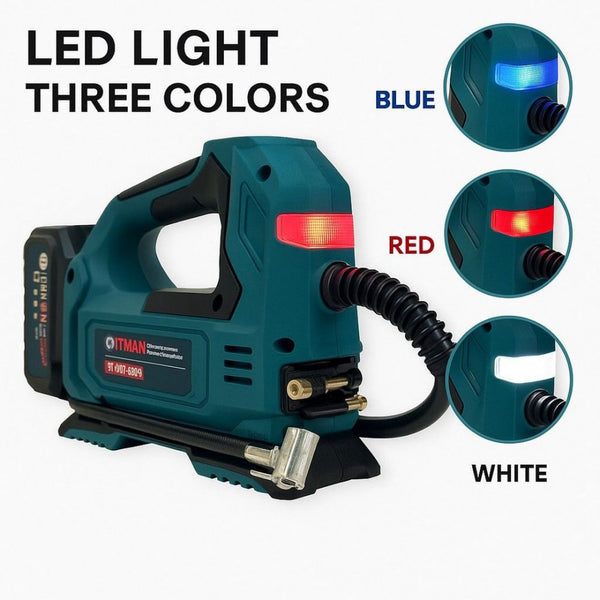 Hitman HT-ACP-6831 Akkumulátoros Kompresszor 62V, Autó- És Kerékpárgumihoz