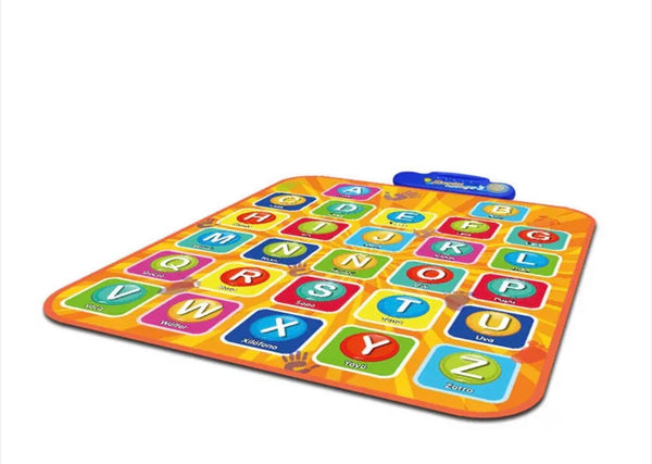 Zenélő táncszőnyeg, betűkkel