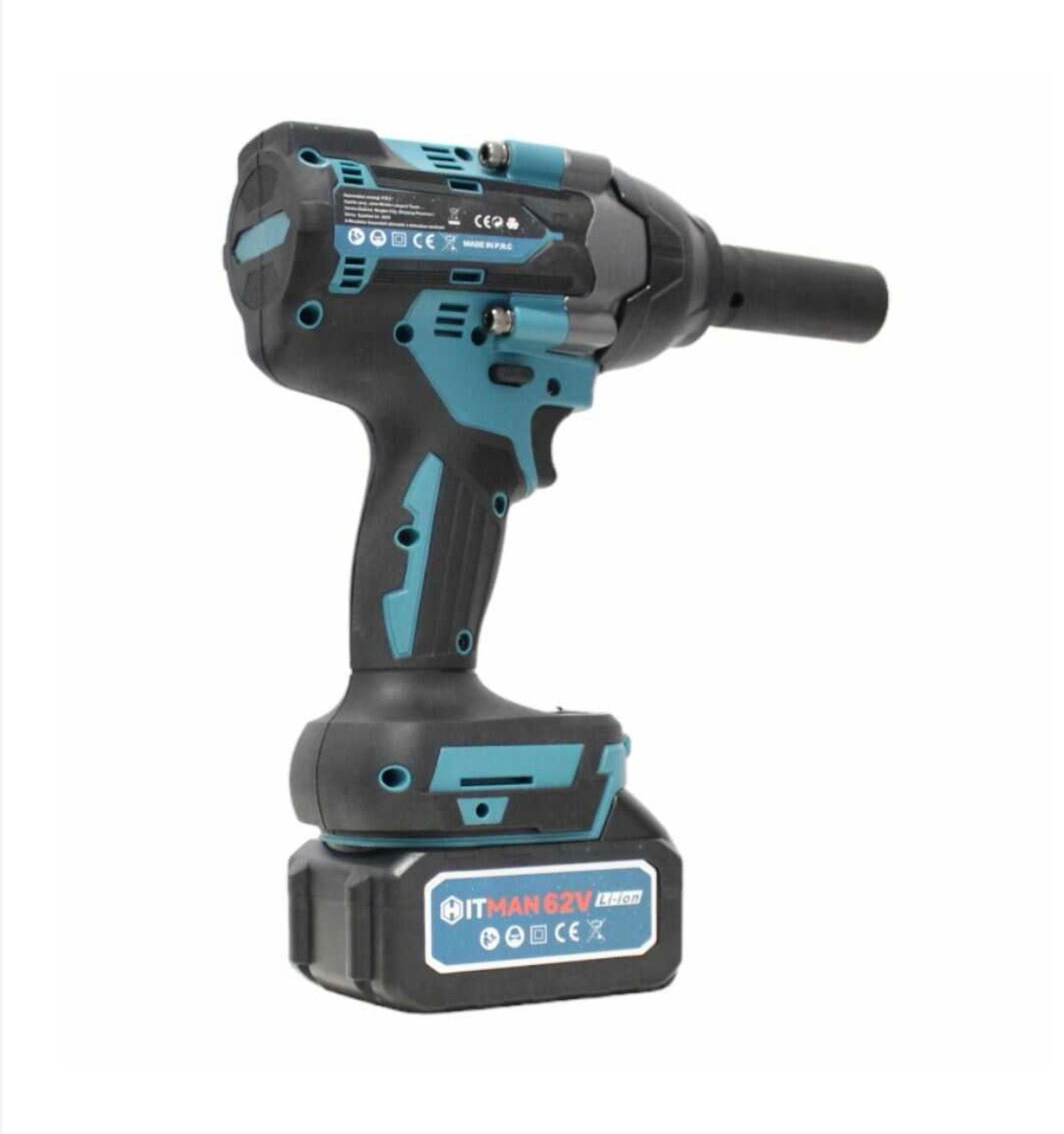 Hitman HT-IWS-1250X.Pro Akkumulátoros Ütvecsavarozó Kerékkulcs, 1250NM, 2 x 62V akku