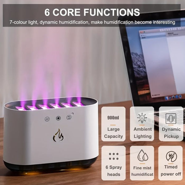 Multifunkciós ultrahangos párásító/diffúzor hangulatos RGB világítással 900ML víztartállyal