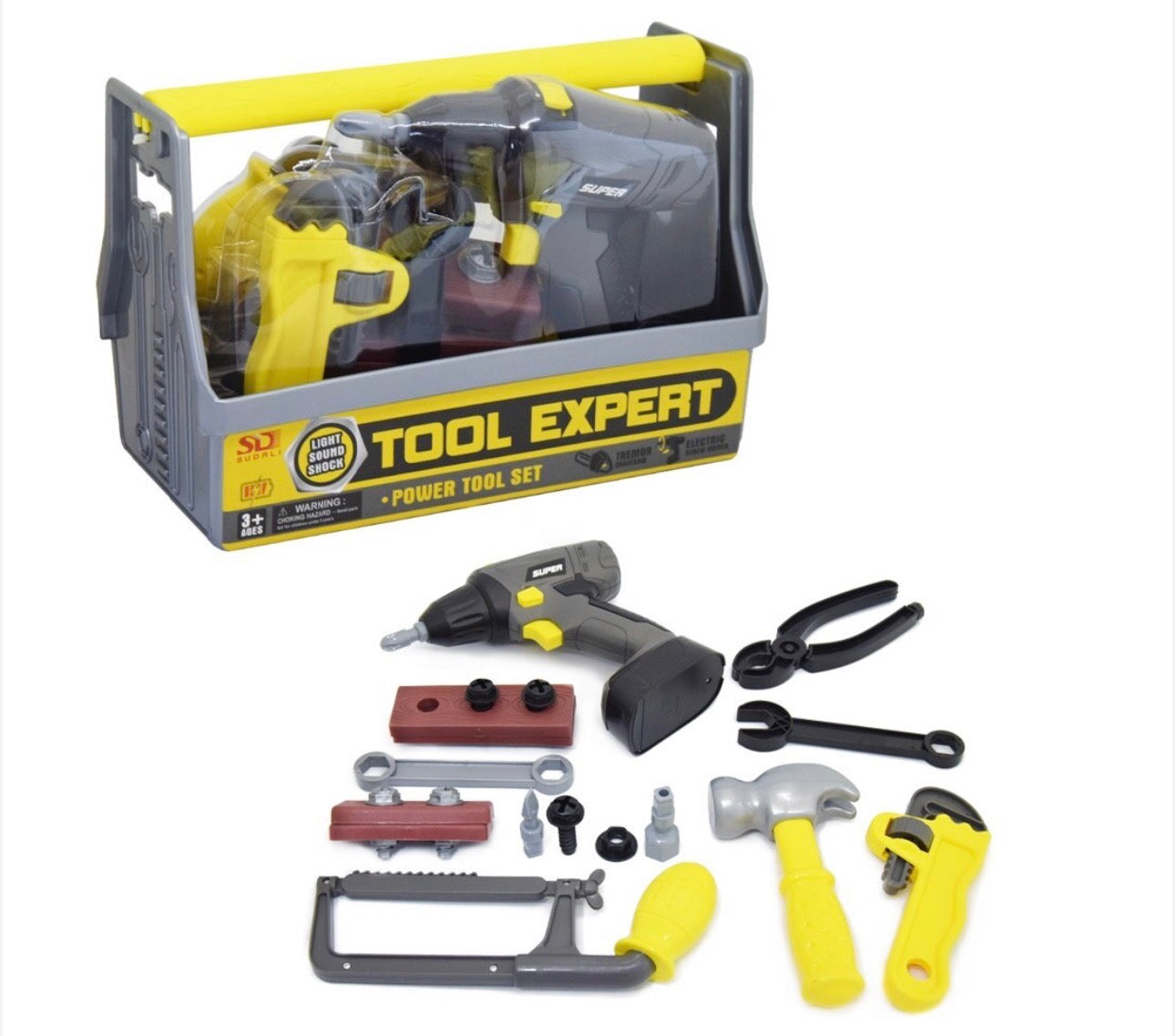 Játék szerszámos láda gyerekeknek, 6805-1, 27x14x18cm