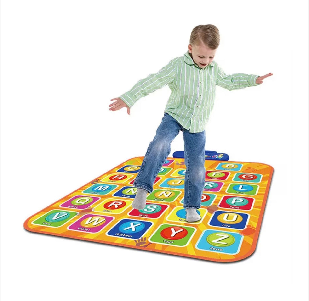 Zenélő táncszőnyeg, betűkkel