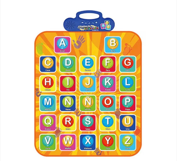 Zenélő táncszőnyeg, betűkkel