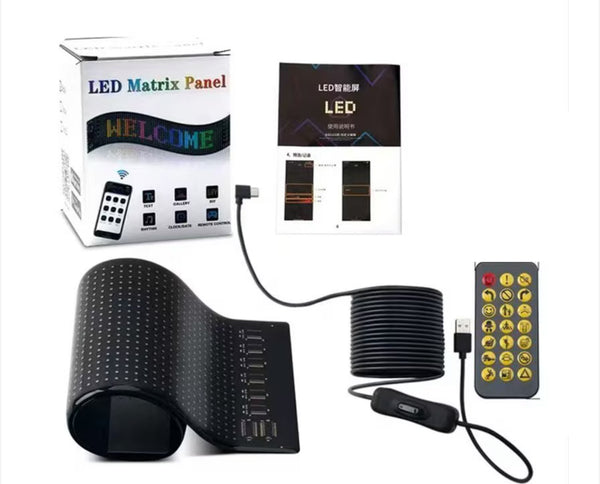 Autómátrix LED panel, APP vezérlés, vízálló, IP65, programozható, rugalmas LED panel, többszínű, több féle méretben