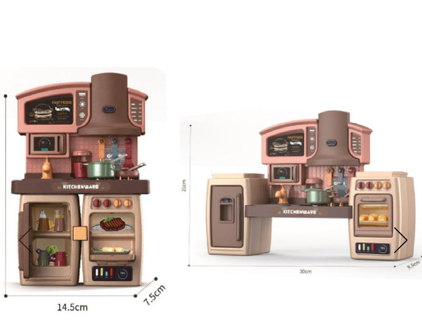 Műanyag 2 az egybenkonyhapultos öltöny vicces főzés, zenével és fényekkel, 27 x 14.5 x 8 cm
