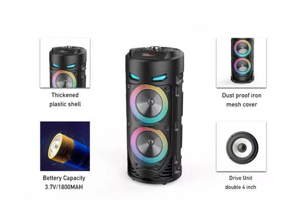 Sumker Hordozható Bluetooth Hangszóró Karaoke Mikrofonnal